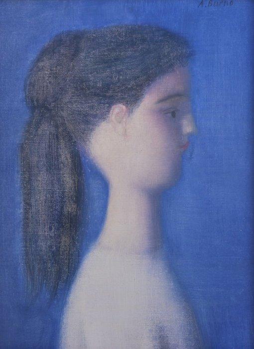 Antonio Bueno (1918-1984) - Profilo di donna, Antiek en Kunst, Kunst | Schilderijen | Modern