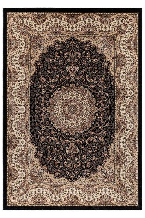 Perzisch Vloerkleed | Kashmir | Luxury | Zwart | 160x230 cm, Huis en Inrichting, Stoffering | Tapijten en Kleden, Verzenden