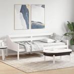 vidaXL Slaapbank zonder matras 80x200 cm massief grenenhout, Eenpersoons, Verzenden, Wit, Nieuw
