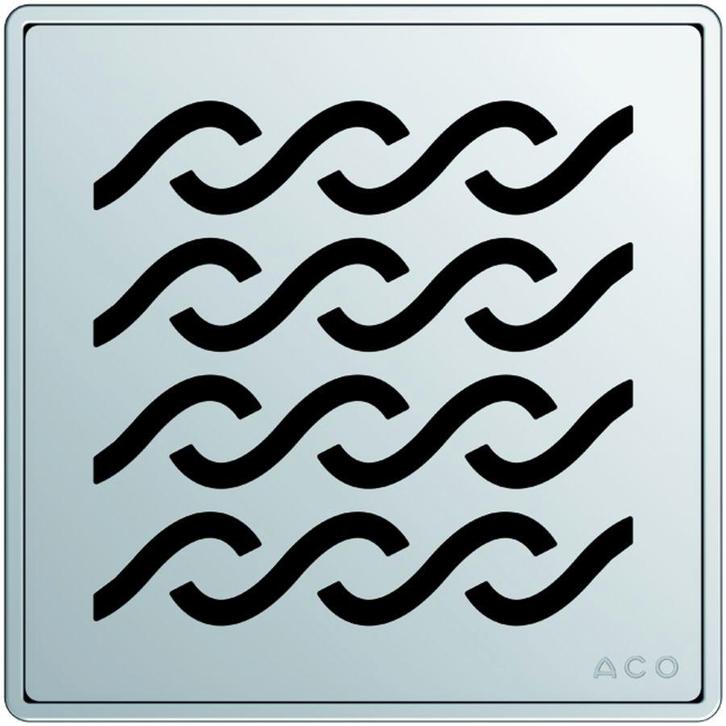 ACO Showerdrain Easyflow designrooster vierkant Hawaii, Doe-het-zelf en Verbouw, Buizen en Afvoer, Ophalen of Verzenden