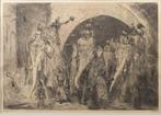 Marius Bauer (1867-1932), ‘Olifantenprocessie, Hyderabad’, Antiek en Kunst