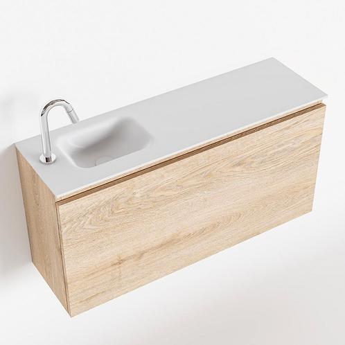 MONDIAZ OLAN 100cm toiletmeubel washed_oak. LEX wastafel, Doe-het-zelf en Verbouw, Sanitair, Bad, Nieuw, Ophalen of Verzenden