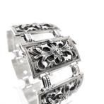 Zilveren Djokja armband | 18,5 cm (zilveren armband, t), Sieraden, Tassen en Uiterlijk, Ophalen of Verzenden, Gebruikt, Overige kleuren