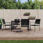 vidaXL 5-delige Tuinset poly rattan en staal, Tuin en Terras, Tuinsets en Loungesets, 4 zitplaatsen, Nieuw, Tuinset, Verzenden