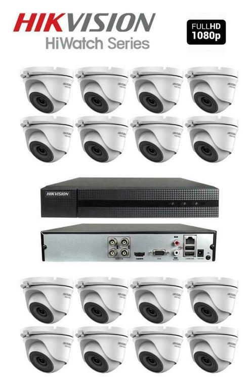 Hikvision Turbo3.0 Complete set van 16x 2 MP Camera's +2TB, Zakelijke goederen, Kantoor en Winkelinrichting | Beveiliging