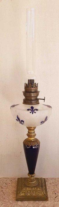 Petroleumlamp - Koper, Messing, Glas, Antiek en Kunst, Curiosa en Brocante
