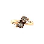 Roségouden ring met roosdiamant 14 krt, Ophalen of Verzenden, Nieuw
