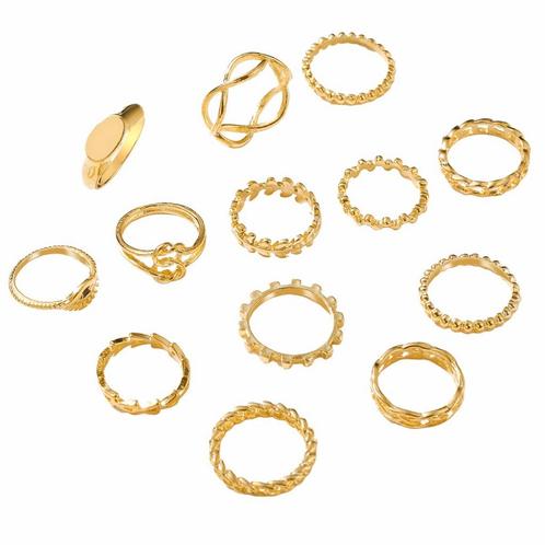 Fako Bijoux® - Bohemian Stijl Ringenset - Orinoco - 13-Delig, Sieraden, Tassen en Uiterlijk, Ringen, Verzenden