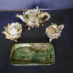 Theepot (4) - Majolica - Vintage majolica theeset, Antiek en Kunst