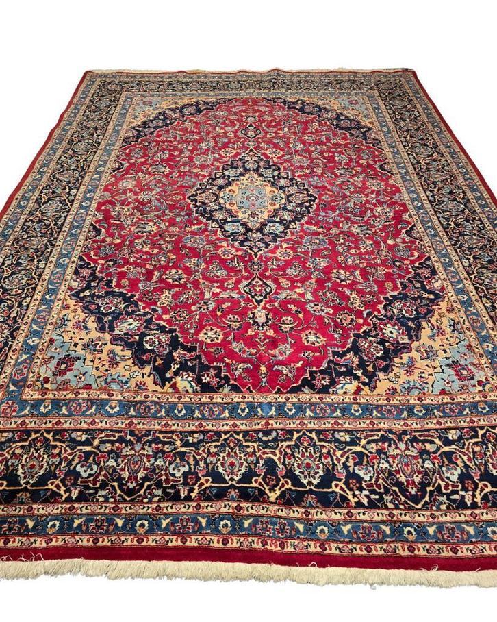 Groot Perzisch tapijt Kashan 350x250 wollen vloerkleed iran, Huis en Inrichting, Stoffering | Tapijten en Kleden, 200 cm of meer