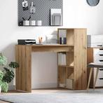 vidaXL Bureau met plank Artisan Eiken 108 x 55 x 103.5 cm, Huis en Inrichting, Bureaus, Verzenden, Nieuw