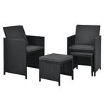 Polyrotan eetset - Baracoa XXl - 13-delig - Zwart, Tuin en Terras, Verzenden, Nieuw