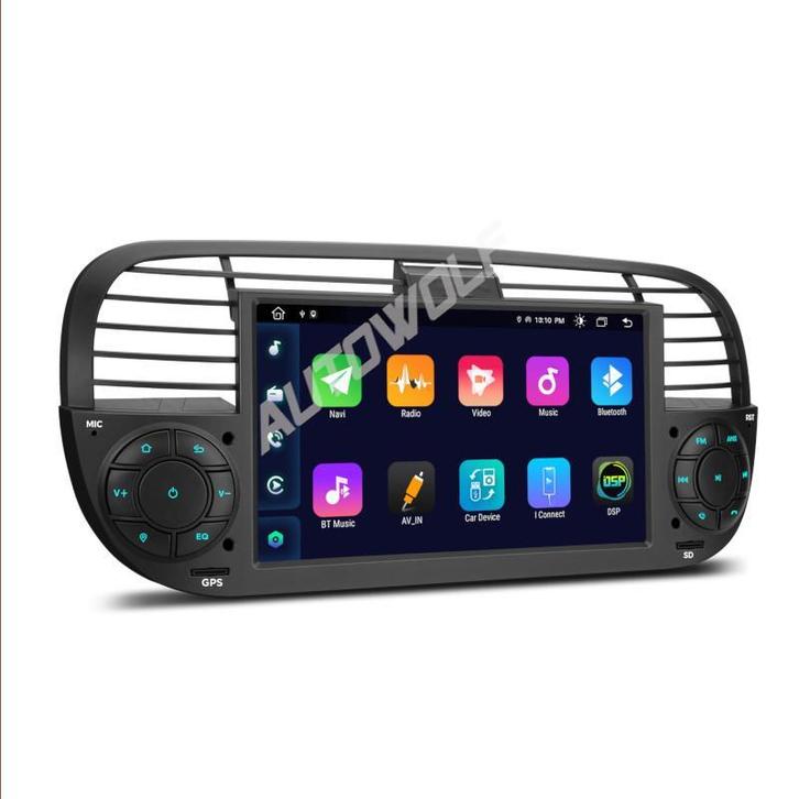 Android autoradio voor Fiat 500 met CarAutoPlay, Auto diversen, Autonavigatie, Nieuw, Verzenden