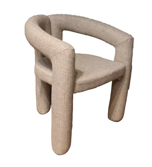 Eetkamerstoel Japandi Chenille zand White Beige, Huis en Inrichting, Stoelen, Nieuw, Ophalen of Verzenden