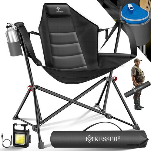 KESSER® Campingstoel opvouwbare schommelstoel tot 160 kg | v, Tuin en Terras, Tuinmeubel-accessoires, Nieuw, Verzenden