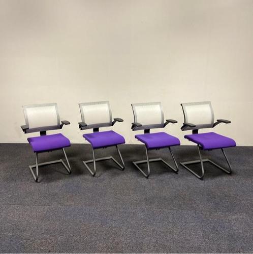 Tweedehands complete set van 4 x Ahrend 240 vergaderstoel, Huis en Inrichting, Stoelen, Zwart, Gebruikt, Stof, Ophalen of Verzenden