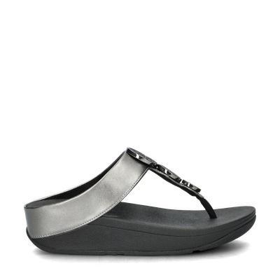 Fitflop Halo Bead-Circle slippers voor dames in het Grijs, Kleding | Dames, Schoenen, Slippers, Grijs, Nieuw, Verzenden