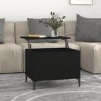 vidaXL Salontafel 60x44,5x45 cm bewerkt hout zwart, Minder dan 50 cm, 50 tot 100 cm, Verzenden, Nieuw