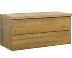 Wastafelkast Angela 120 x 48 cm Eiken Wastafelmeubel, Huis en Inrichting, Badkamer | Badkamermeubels, Verzenden, Nieuw, Wastafelkast