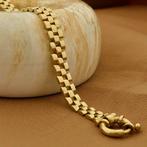 Gouden Bismarck schakel armband | 19,5 cm (gouden armband), Ophalen of Verzenden, Gebruikt, Overige kleuren, Goud