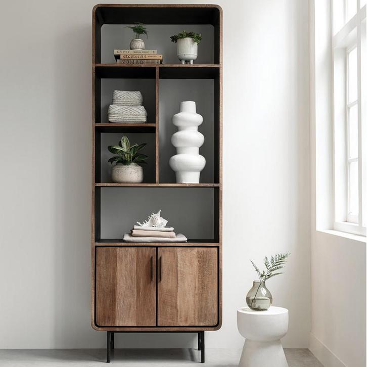 *WOONWINKEL* DTP Home Evo Smalle Hoge Vakkenkast Teak, Huis en Inrichting, Kasten | Boekenkasten, Nieuw, Verzenden