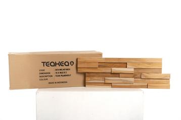 Teakea - 1 Doos Teak plakhout | Naturel Teak Wandpanelen