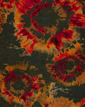 Borken Crêpe Tie Dye Groen, Hobby en Vrije tijd, Stoffen en Lappen, Groen, Nieuw