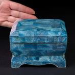 Doos - Exclusief sieradenkistje - Natuurlijk blauw koraal -, Nieuw