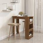 vidaXL Bartafel met opbergrek 102x50x103,5 cm bewerkt hout, Verzenden, Nieuw