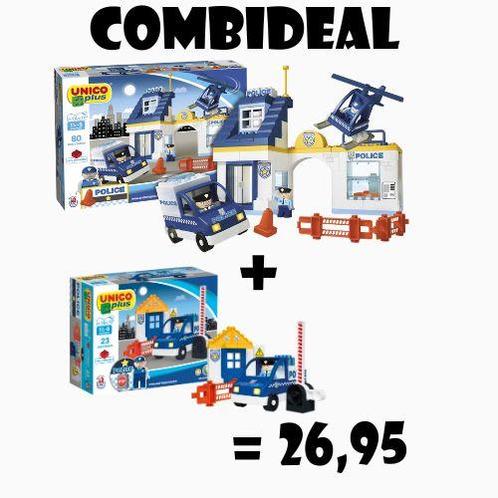 Unico Plus Combideal Politie Bouwsets, Kinderen en Baby's, Speelgoed | Duplo en Lego, Nieuw, Verzenden