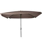 Libra parasol met volant taupe 3x2 m, Nieuw, Ophalen of Verzenden