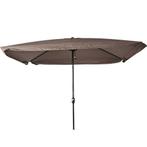 Libra parasol met volant taupe 3x2 m, Ophalen of Verzenden, Nieuw