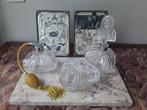 Parfum vaas (6) - Glas, Marmer, Koper - Art Deco boudoirset