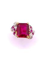 Zonder minimumprijs - Statement ring - 9 kt. Geel goud,