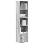 vidaXL Boekenkast 31x24x127 cm bewerkt hout grijs sonoma, Huis en Inrichting, Kasten | Boekenkasten, Verzenden, Nieuw, Overige houtsoorten
