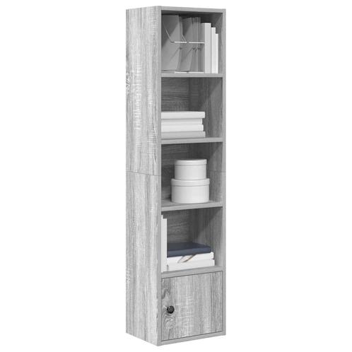 vidaXL Boekenkast 31x24x127 cm bewerkt hout grijs sonoma, Huis en Inrichting, Kasten | Boekenkasten, Nieuw, Overige houtsoorten