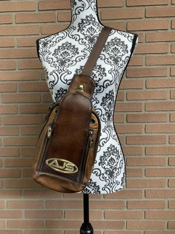 Bodytas bruin leren crossbody bag 100% leer beschikbaar voor biedingen