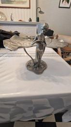 Tafelmiddenstuk - Tin - Nimf met de vogel