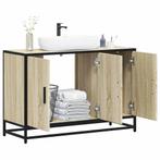 vidaXL Wastafelkast Sonoma eiken 90x33x60 cm bewerkt hout, Huis en Inrichting, Verzenden, Nieuw