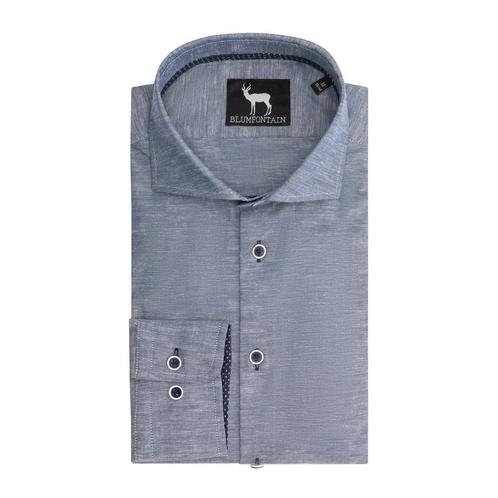 GENTS - Blumfontain grijsblauw ML7 - M7 39/40, Kleding | Heren, Overhemden, Verzenden