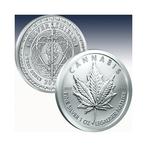 Wereld. Silver medal ND Cannabis, 1 Oz (.999)  (Zonder