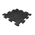 Rubber puzzel tegel - 50 x 50 cm – zwart SBR / grijs EPDM -, Tuin en Terras, Tegels en Klinkers, Nieuw, Verzenden