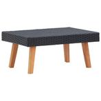 vidaXL Tuintafel poly rattan zwart, Verzenden, Nieuw