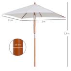 TRUUSK Parasol, Opvouwbare Tuinparasol, Strandparasol, 3-tra, Tuin en Terras, Parasols, Verzenden, Nieuw