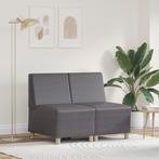 vidaXL Bankstoelen 2 pcs Grijs 55 x 74 x 82 cm Kunstleer, Huis en Inrichting, Banken | Bankstellen, Verzenden, Nieuw, Leer, Minder dan 150 cm