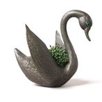 Les etains de Paris - Jardinière - Groenogige zwaan - pewter