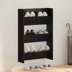 vidaXL Wand Schoenenkast met plank Anders Zwart eiken, Huis en Inrichting, Verzenden, Nieuw