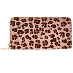 Portemonnee wildlifeprint beige met vacht - 20x11cm NIEUW, Sieraden, Tassen en Uiterlijk, Ophalen of Verzenden, Nieuw