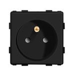 MODULE | ZWART | WANDCONTACTDOOS | FR, Doe-het-zelf en Verbouw, Elektra en Kabels, Ophalen of Verzenden, Nieuw