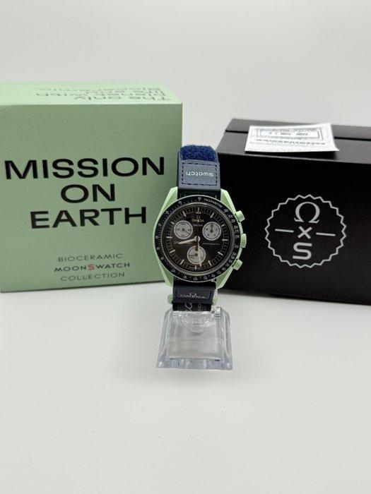 Omega x Swatch - MoonSwatch - Mission on Earth - Zonder, Sieraden, Tassen en Uiterlijk, Horloges | Heren
